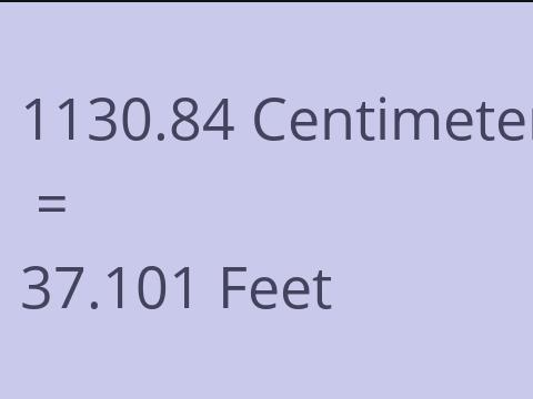 1130.84 CM TO FEET