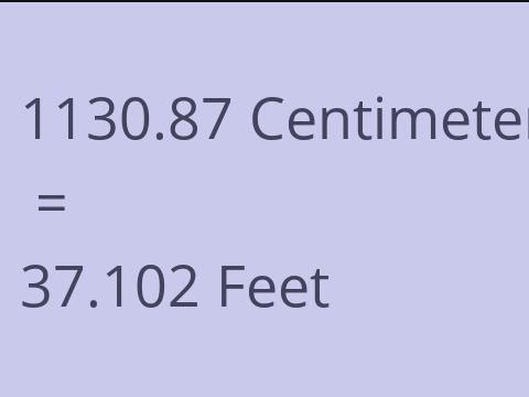 1130.87 CM TO FEET