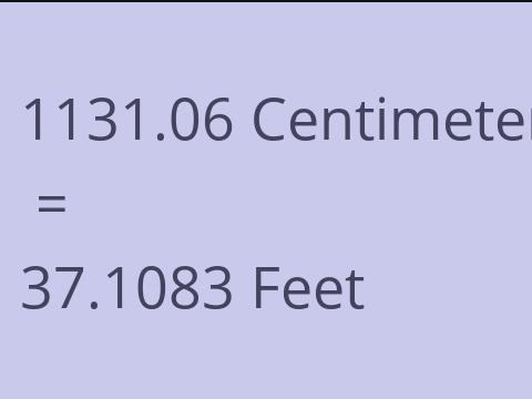 1131.06 CM TO FEET