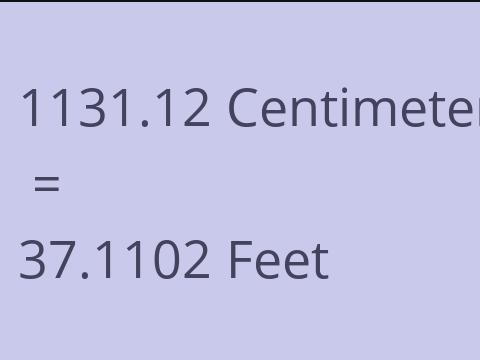 1131.12 CM TO FEET