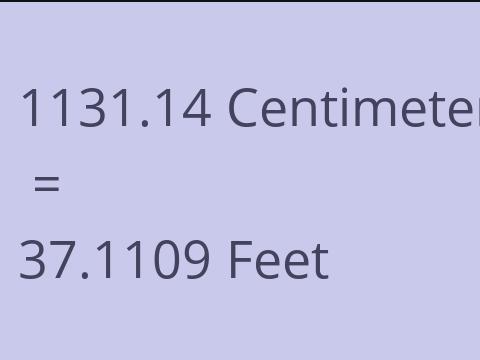 1131.14 CM TO FEET