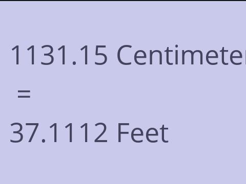 1131.15 CM TO FEET