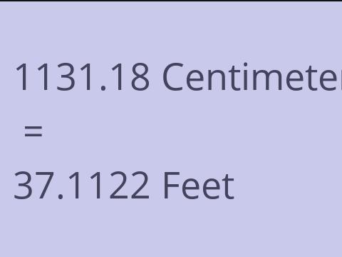 1131.18 CM TO FEET