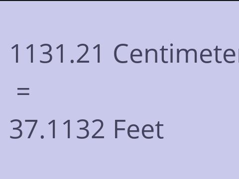 1131.21 CM TO FEET