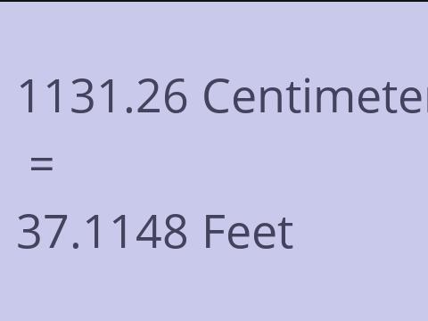 1131.26 CM TO FEET