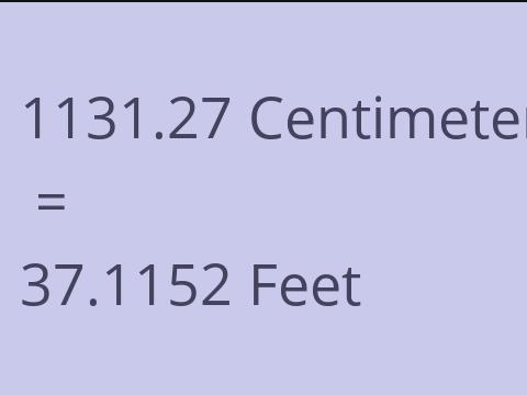 1131.27 CM TO FEET