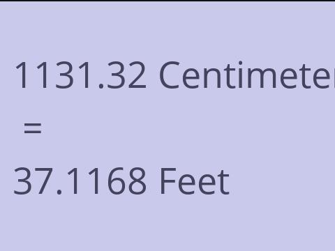 1131.32 CM TO FEET