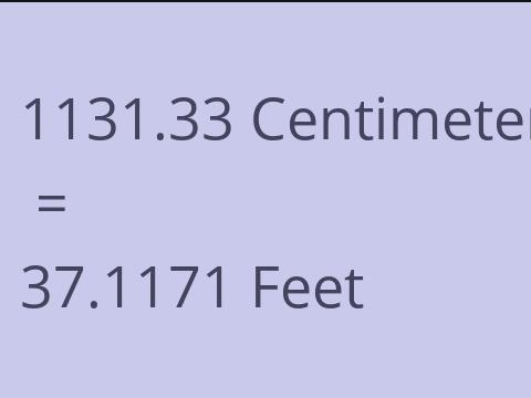 1131.33 CM TO FEET