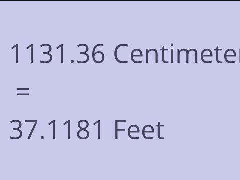 1131.36 CM TO FEET