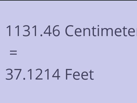 1131.46 CM TO FEET