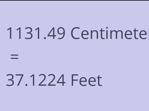 1131.49 CM TO FEET