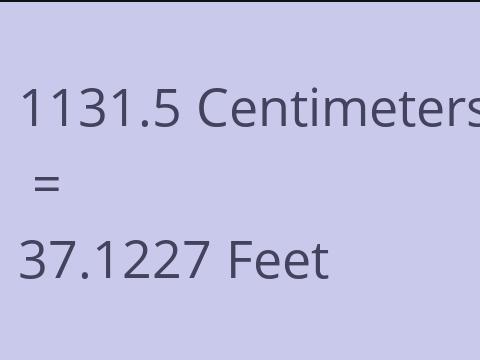 1131.5 CM TO FEET