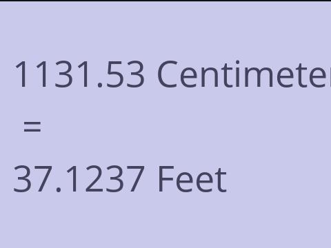 1131.53 CM TO FEET