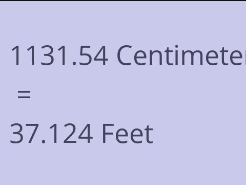 1131.54 CM TO FEET