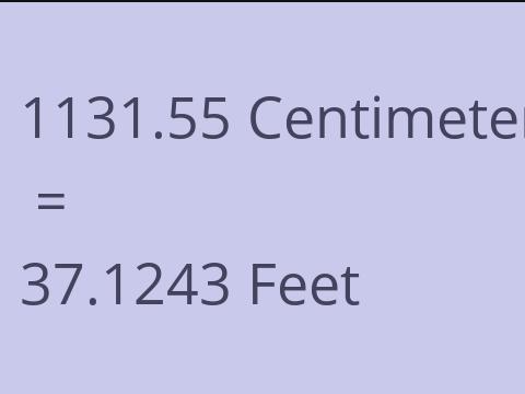 1131.55 CM TO FEET