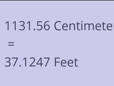 1131.56 CM TO FEET