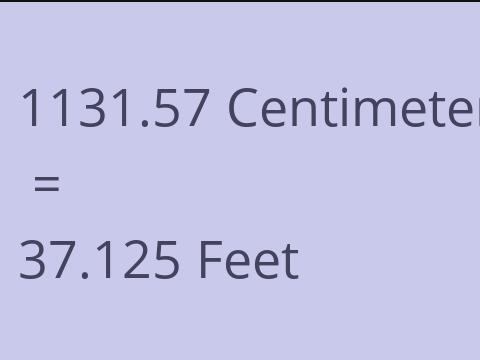 1131.57 CM TO FEET