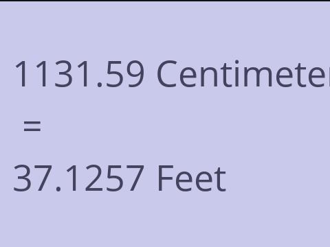 1131.59 CM TO FEET