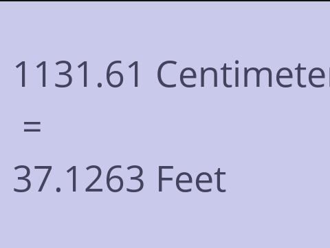 1131.61 CM TO FEET