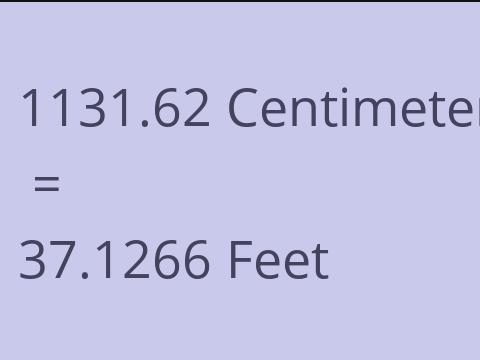 1131.62 CM TO FEET