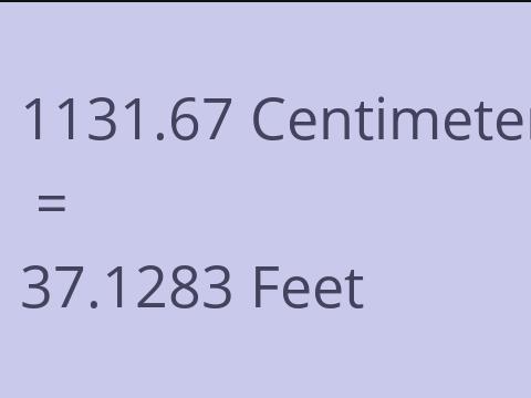 1131.67 CM TO FEET