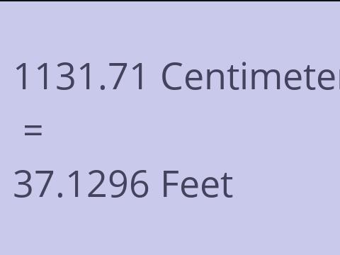 1131.71 CM TO FEET