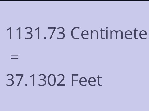 1131.73 CM TO FEET