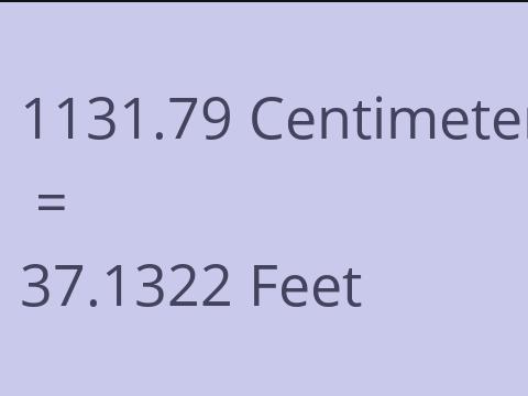 1131.79 CM TO FEET