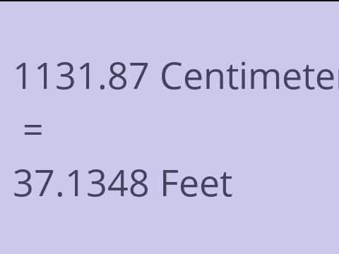 1131.87 CM TO FEET