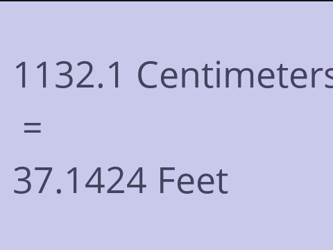 1132.1 CM TO FEET