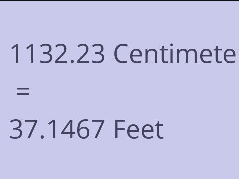 1132.23 CM TO FEET