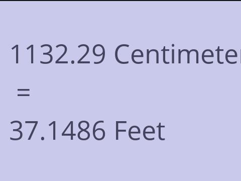 1132.29 CM TO FEET