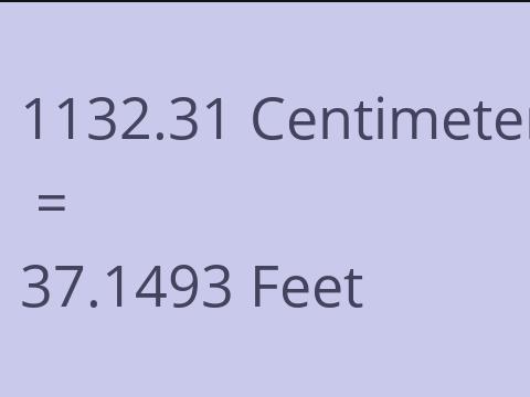 1132.31 CM TO FEET