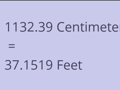 1132.39 CM TO FEET