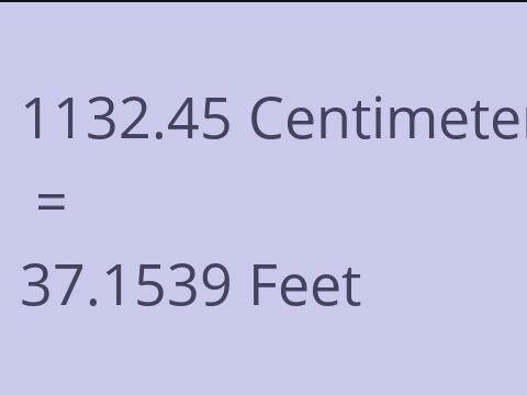 1132.45 CM TO FEET