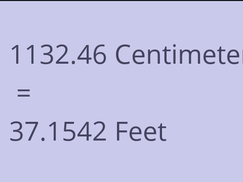 1132.46 CM TO FEET