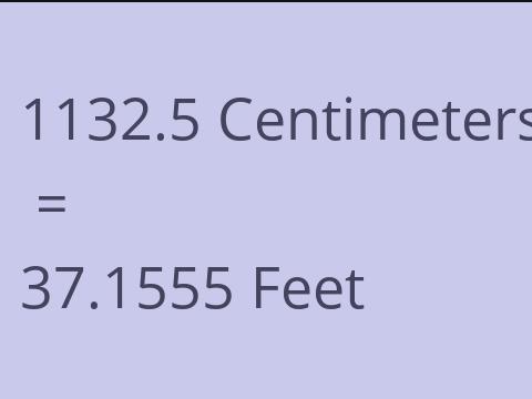 1132.5 CM TO FEET