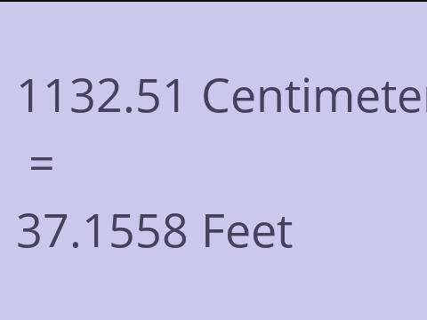 1132.51 CM TO FEET