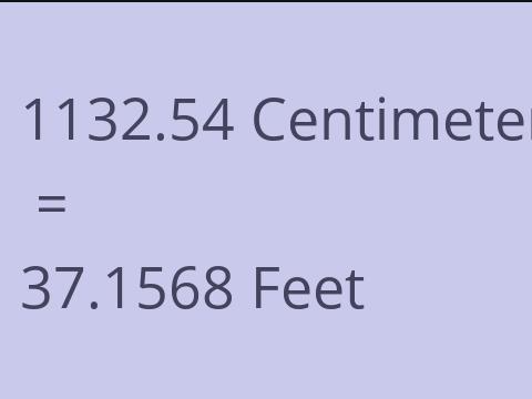 1132.54 CM TO FEET