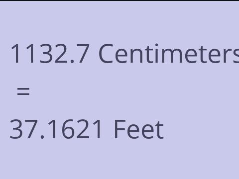 1132.7 CM TO FEET