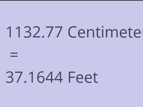 1132.77 CM TO FEET