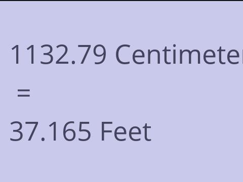 1132.79 CM TO FEET