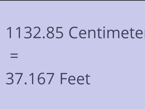 1132.85 CM TO FEET