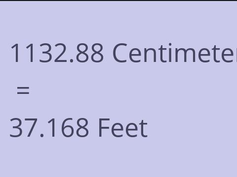 1132.88 CM TO FEET