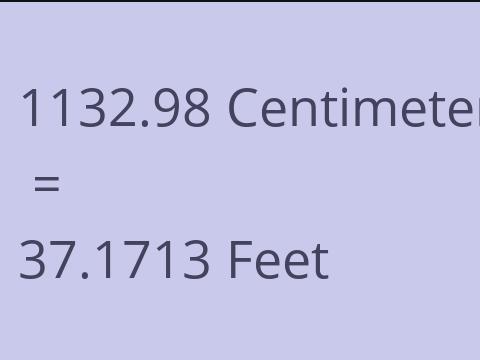 1132.98 CM TO FEET