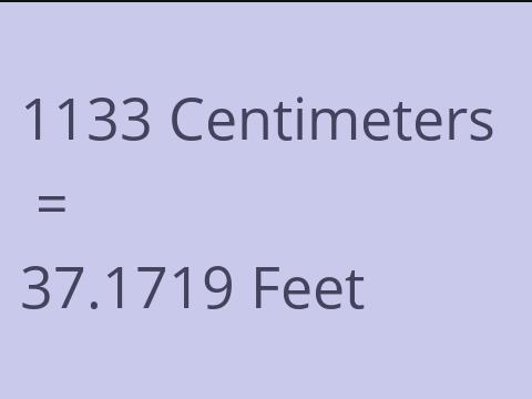 1133 CM TO FEET