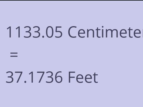 1133.05 CM TO FEET