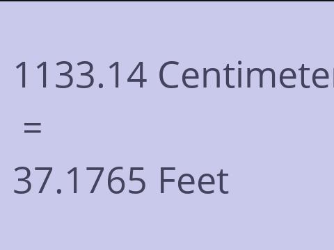 1133.14 CM TO FEET