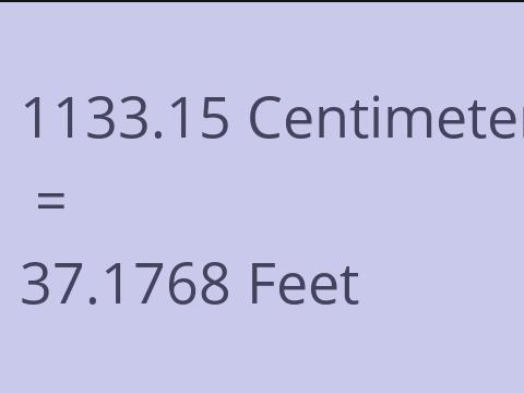 1133.15 CM TO FEET