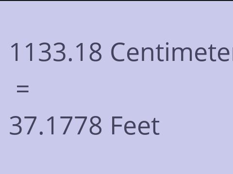 1133.18 CM TO FEET